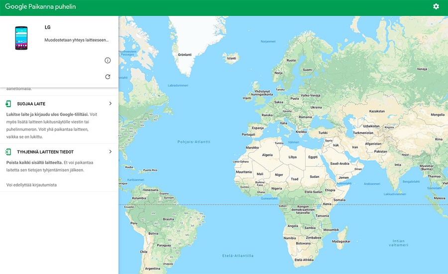 Google paikanna puhelin
